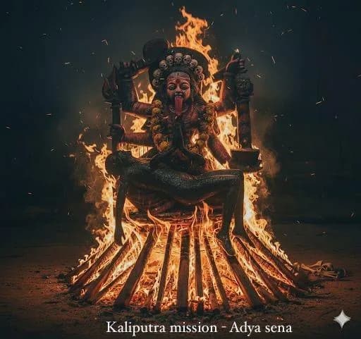 The sadhaka who burns consciously, smiling in the fire